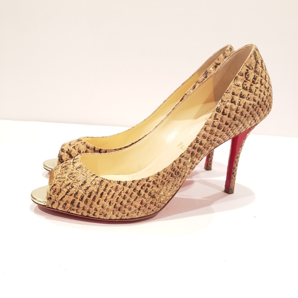 Christian Louboutin size 38 cork heels